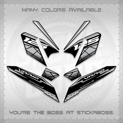 CLICK 125 V4 VARIO DECALS (2026 MODERN STRIPE DESIGN) STICKER KITS BY STICKABOSS