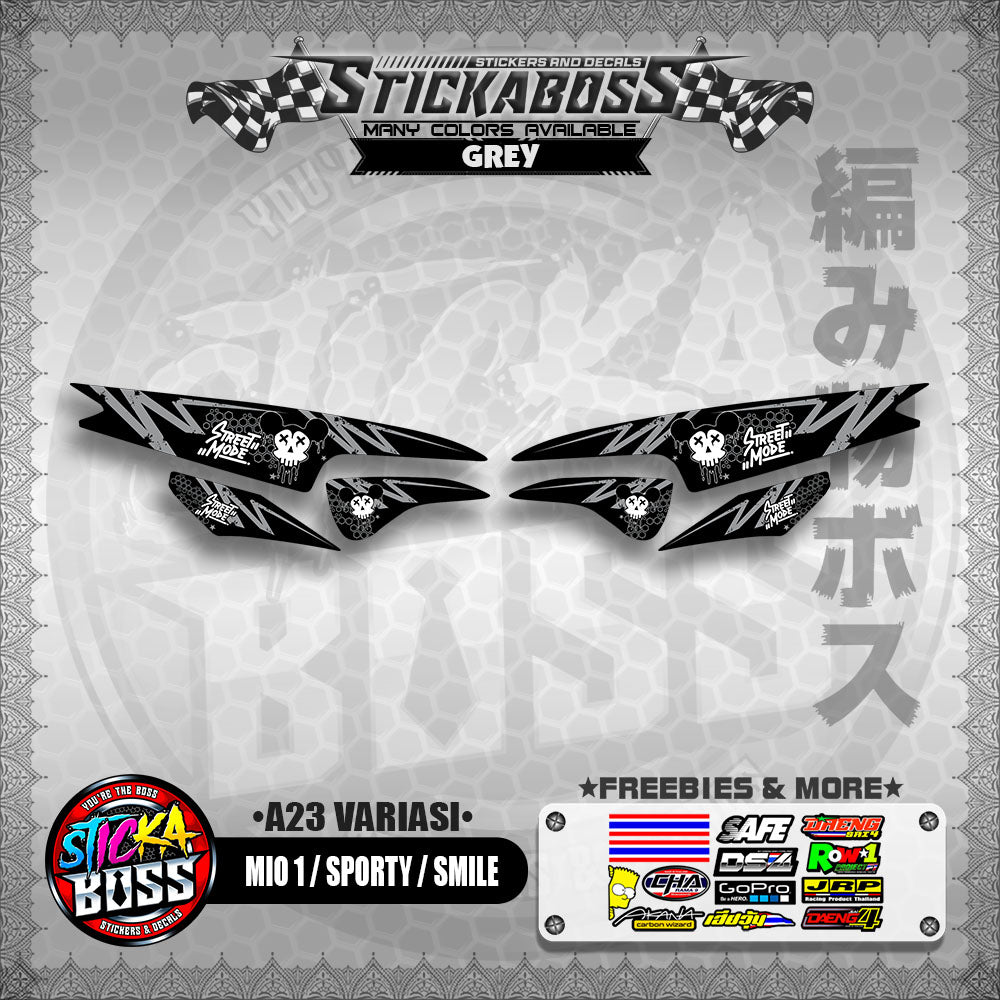 MIO 1 / SPORTY / SMILE INDO STICKER DECALS (A23 VARIASI)【WITH FREEBIES】