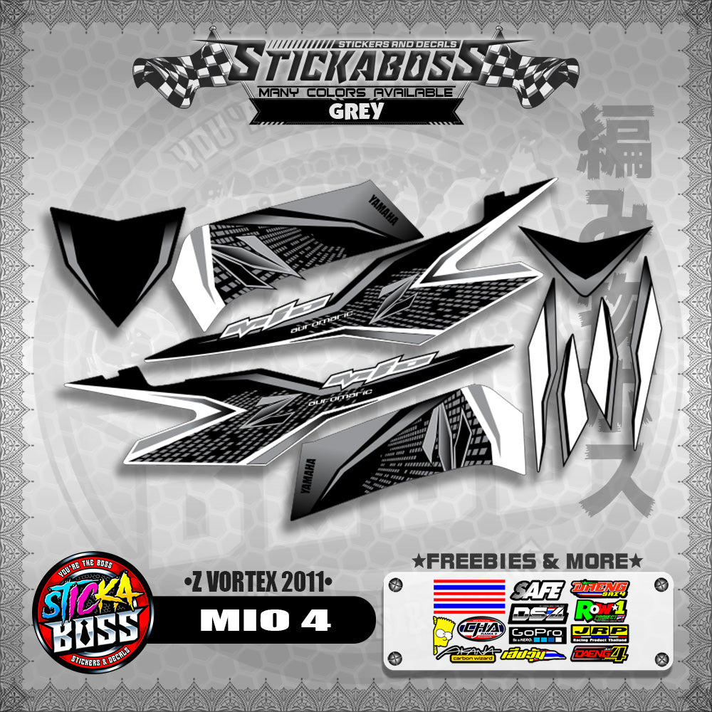 MIO 4 STICKER DECALS ( Z VORTEX 2011 )【WITH FREEBIES】