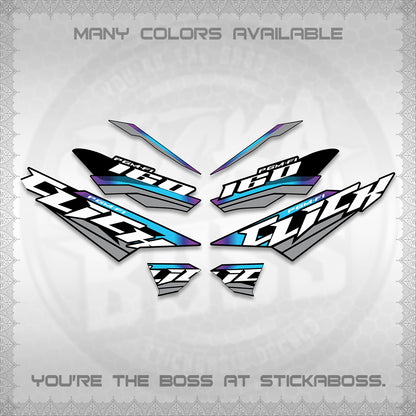 CLICK 160 STRIPING DECALS (SPORTS RACE STRIPES 01) STICKER KITS BY STICKABOSS