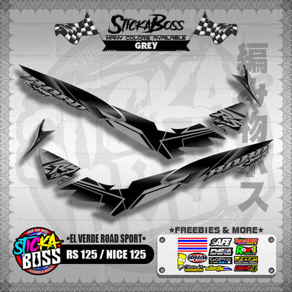 RS 125 / NICE 125 DECALS ( EL VERDE ROAD SPORT ) [ PREMIUM GLOSSY LAMINATED ]【WITH FREEBIES】