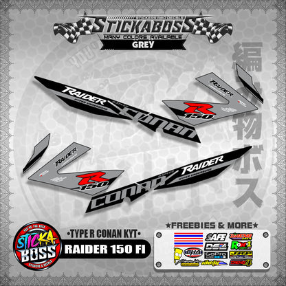 RAIDER 150 FI DECALS ( TYPE R CONAN KYT ) 【WITH FREEBIES】