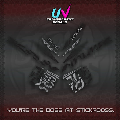 AEROX V2 NVX UV TRANSPARENT DECALS (2024 NEW 001 DESIGN) STICKER DECALS By STICKABOSS