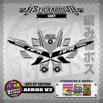 AEROX V2 STICKER DECALS ( APR GP EDITION )【WITH FREEBIES】