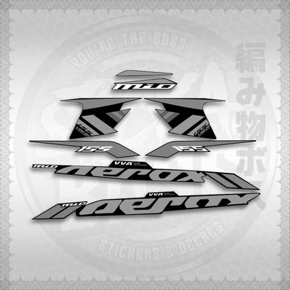 STICKER DECALS for AEROX 155 V1 (AV120X7IN) By STICKABOSS (SOFIE LAMINATED WATERPROOF)