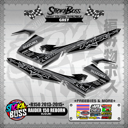 RAIDER 150 REBORN STOCK DECALS ( R150 2013 - 2015 )【WITH FREEBIES】