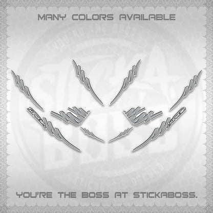 AEROX V2 FOR WHITE STRIPING DECALS (1 TONE PUTRA VIRDIAN)STICKER DECALS BY STICKABOSS