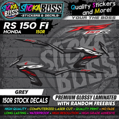 RS 150 FI Decals (R150 Stock Decals)【PREMIUM GLOSSY LAMINATED】