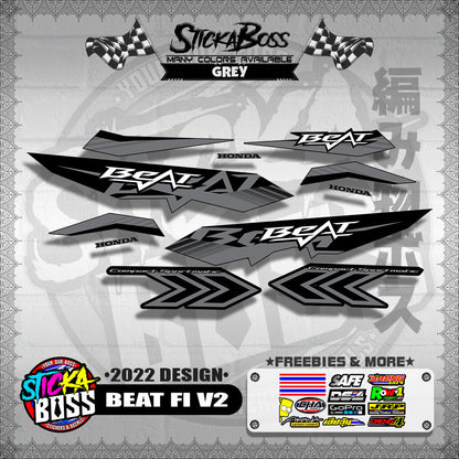Beat V2 Malaysian Decals ( 2022 Design )【WITH FREEBIES】 Malaysia Concept