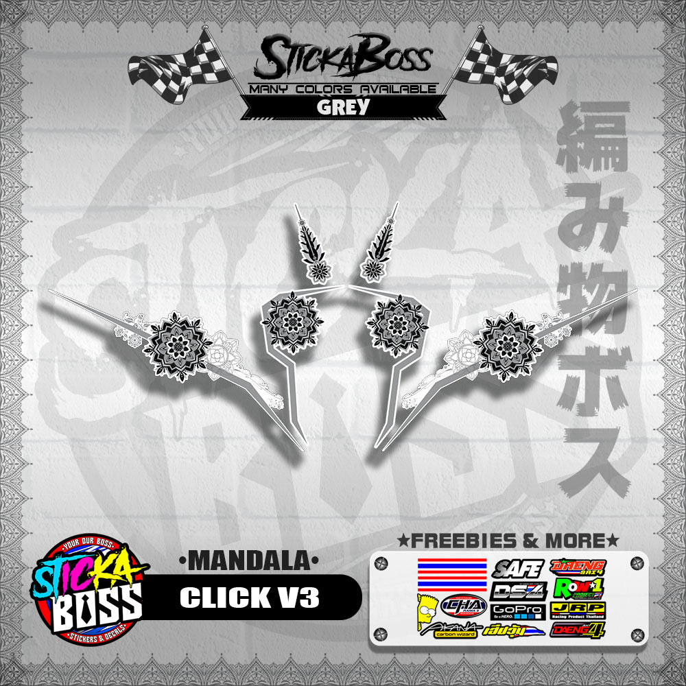 CLICK V3 DECALS ( MANDALA )【WITH FREEBIES】