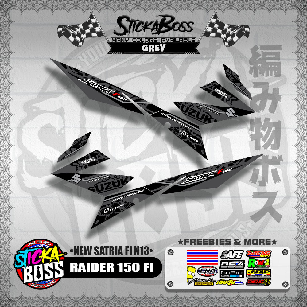 RAIDER 150 FI DECALS ( NEW SATRIA FI N13 )【WITH FREEBIES】
