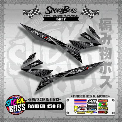RAIDER 150 FI DECALS ( NEW SATRIA FI N13 )【WITH FREEBIES】