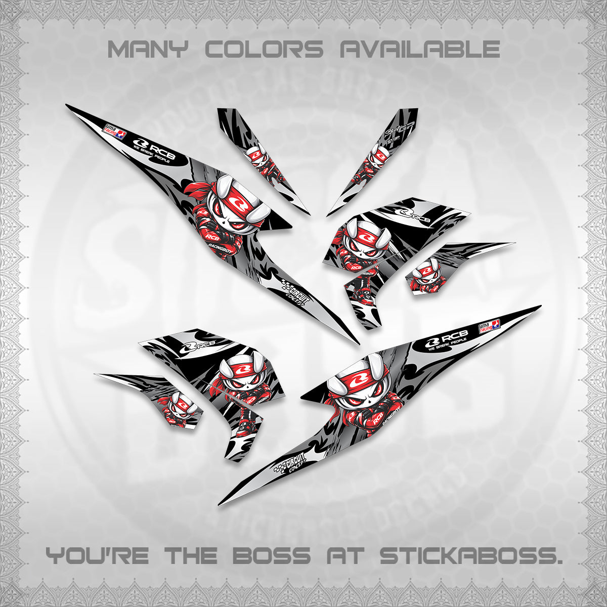 BEAT FI V3 DECALS (2026 NEW RCB 2.0 DESIGN) STICKER KITS BY STICKABOSS