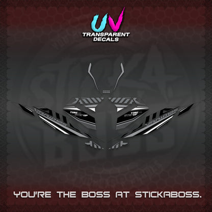CLICK 125 V4 VARIO UV TRANSPARENT DECALS (2026 VR0007 DESIGN) STICKER KITS By STICKABOSS