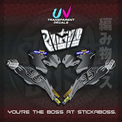 【PREMIUM UV PRINT】CLICK 125 V3 ( TRANSPARENT LIGHTING MCQUEEN DESIGN ) STICKER DECALS By STICKABOSS