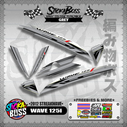 WAVE 125i DECALS ( 2012 STREAKWAVE )【WITH FREEBIES】