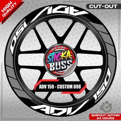 ADV 150 MAG STICKER SET ( 2 MAGS ) - CUSTOM 008 | VINYL WATERPROOF CUT-OUT DECALS