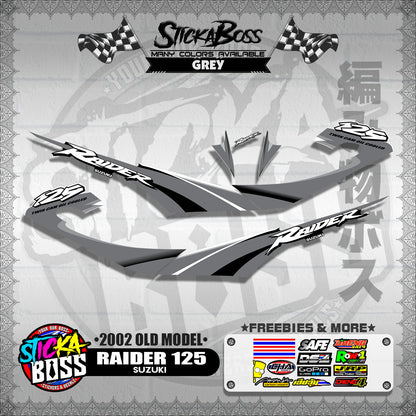 RAIDER 125 DECALS ( 2002 OLD MODEL )【WITH FREEBIES】