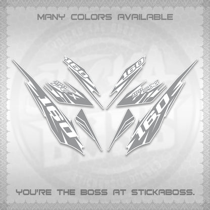 PCX 150 160 INDO FOR WHITE DECALS (2026 NEW 08 DESIGN) STICKER DECALS By STICKABOSS