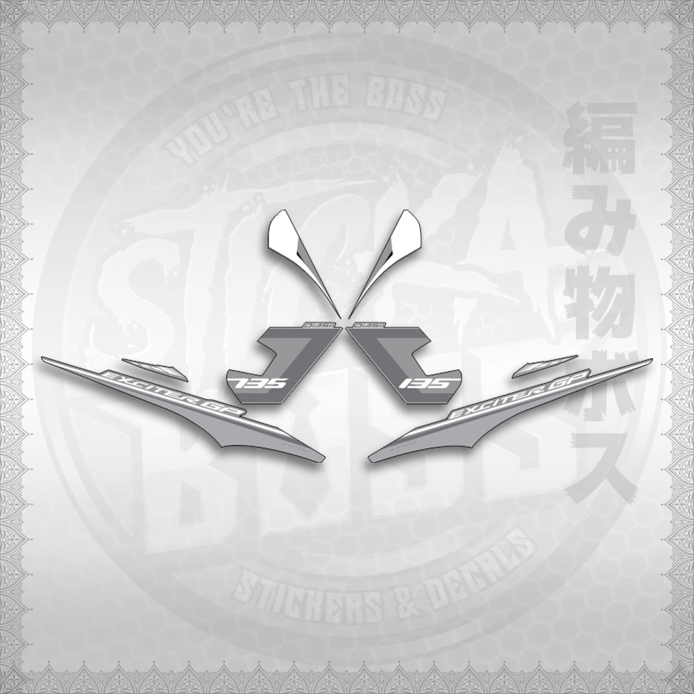 STICKER DECALS for SNIPER 135 MX(S13525EXGP)By STICKABOSS (SOFIE LAMINATED WATERPROOF)