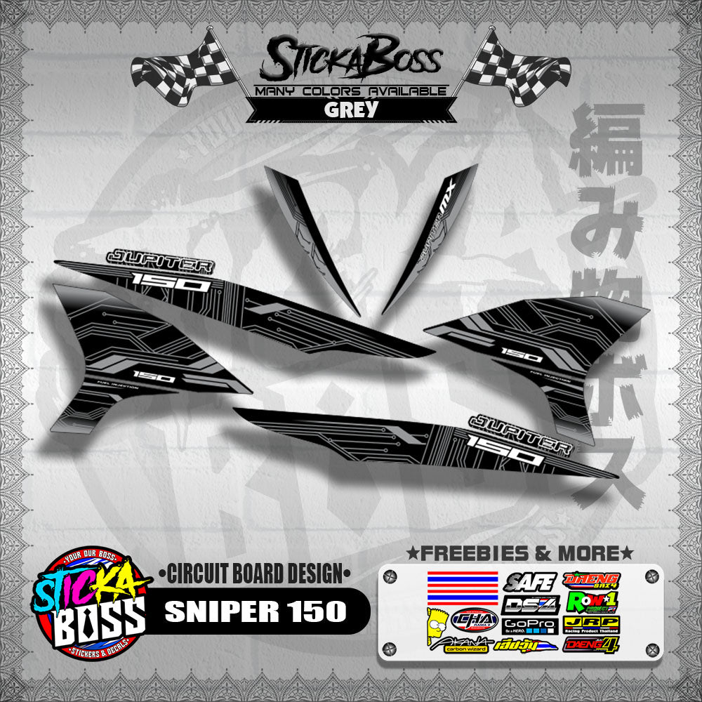 SNIPER 150 DECALS ( CIRCUIT BOARD DESIGN )【WITH FREEBIES】
