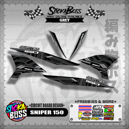 SNIPER 150 DECALS ( CIRCUIT BOARD DESIGN )【WITH FREEBIES】