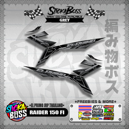 RAIDER 150 FI DECALS ( EL PRIMO JRP THAILAND )【WITH FREEBIES】