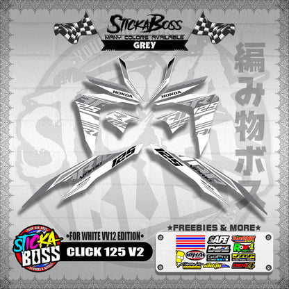 CLICK 125 V2 DECALS ( FOR WHITE VV12 EDITION )【WITH FREEBIES】