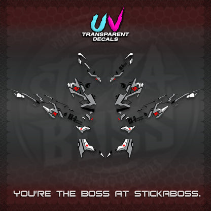 CLICK V3 VARIO UV TRANSPARENT DECALS (UNICORN GUNDAM DESIGN) STICKER DECALS By STICKABOSS