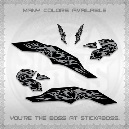 CLICK 125 V3 DECALS (2026 TRIBAL HEART DESIGN) STICKER KITS BY STICKABOSS