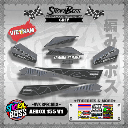 AEROX 155 V1 VIETNAM DECALS ( NVX SPECIALS )【WITH FREEBIES】