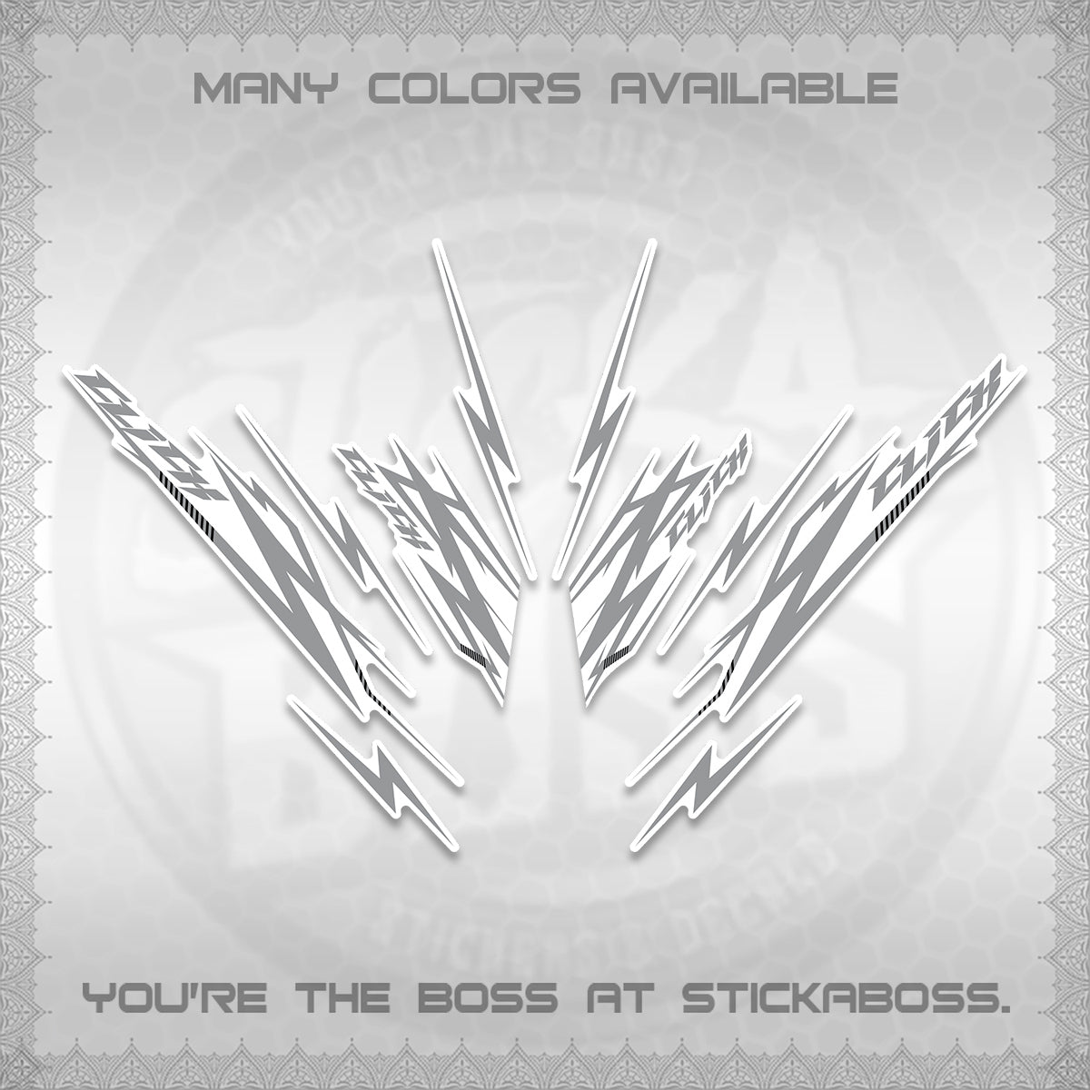 CLICK 125 V2 INDO FOR WHITE DECALS (2024 CL 00-A8 STYLE) STICKER KITS By STICKABOSS