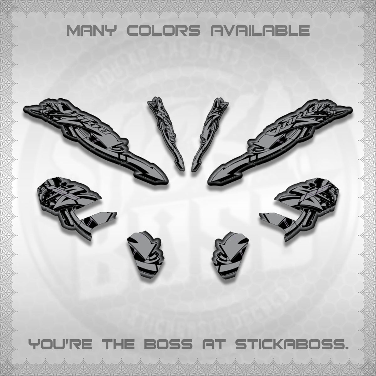 CLICK V3 STRIPING VARIO DECALS (GRAPHITY ARROW DESIGN)STICKER DECALS BY STICKABOSS