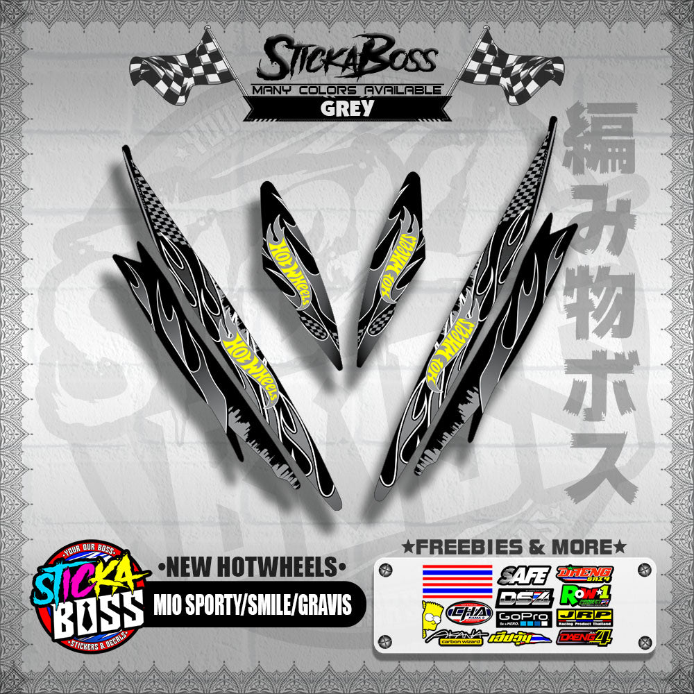 MIO SPORTY / SMILE / GRAVIS DECALS ( NEW HOTWHEELS )