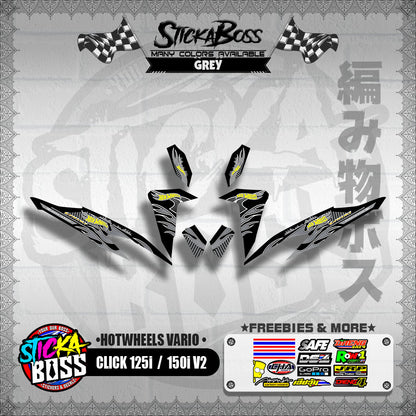 CLICK 125i / 150i V2 DECALS ( HOTWHEELS VARIO )【WITH FREEBIES】