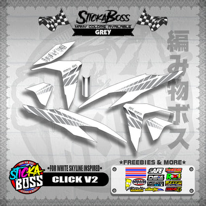 CLICK V2 DECALS ( FOR WHITE SKYLINE INSPIRED )【WITH FREEBIES】