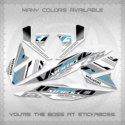 CLICK 125 V4 MALAY VARIO FOR WHITE DECALS (2026 VV12 DESIGN) STICKER KITS BY STICKABOSS