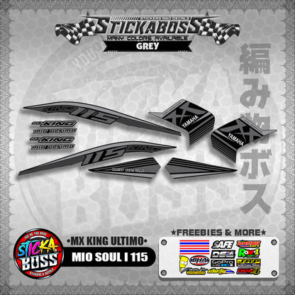 MIO SOUL I 115 STICKER DECALS ( MX KING ULTIMO )【WITH FREEBIES】