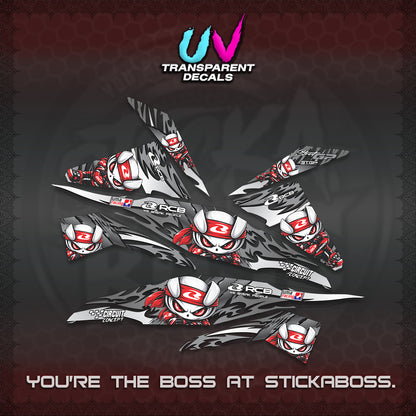 BEAT FI V1 UV TRANSPARENT DECALS (2026 NEW RCB 2.0 DESIGN) STICKER KITS BY STICKABOSS