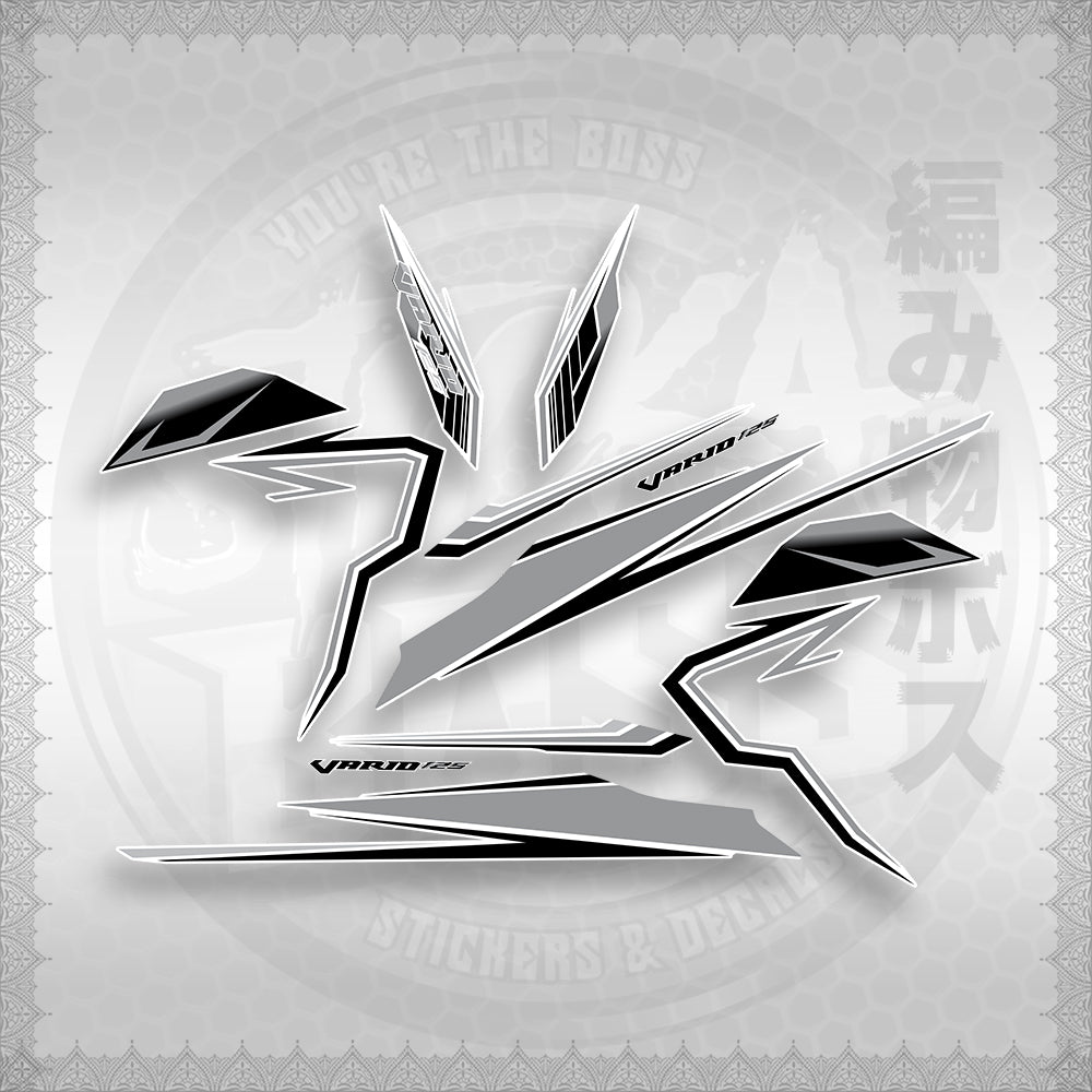 STICKER DECALS for CLICK 125 V3 (CV3VAVRDEFOWH) By STICKABOSS (SOFIE LAMINATED WATERPROOF)