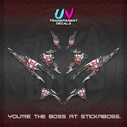 CLICK 125 V2 UV TRANSPARENT DECALS (2026 NEW RCB 2.0 DESIGN) STICKER KITS BY STICKABOSS