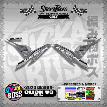 CLICK V3 DECALS ( 2023 DESIGN )【WITH FREEBIES】