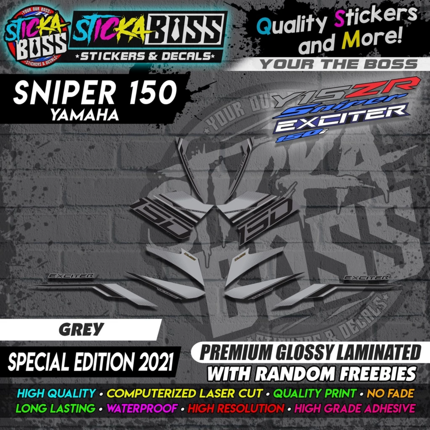 SNIPER 150 Stock Decals ( Special Edition 2021 ) [ MALAYSIAN CONCEPT / EXCITER 150 / Y15ZR ]