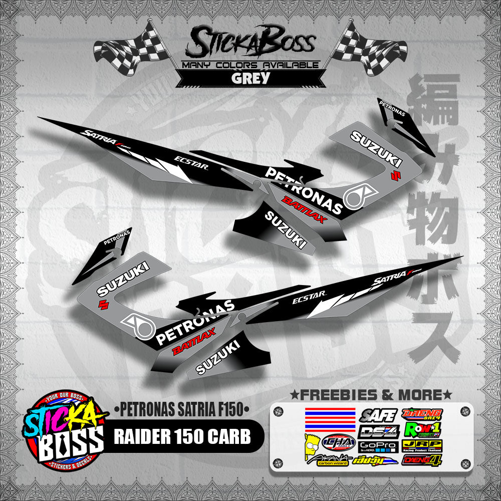 RAIDER 150 CARB DECALS ( PETRONAS SATRIA F150 )【WITH FREEBIES】