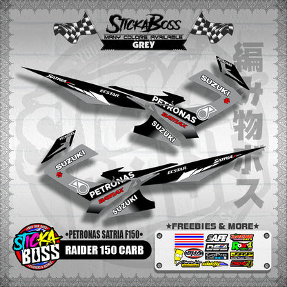 RAIDER 150 CARB DECALS ( PETRONAS SATRIA F150 )【WITH FREEBIES】