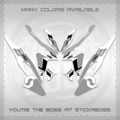 CLICK V2 FOR WHITE DECALS (SCOTTxHRC DESIGN) STICKER KITS By STICKABOSS