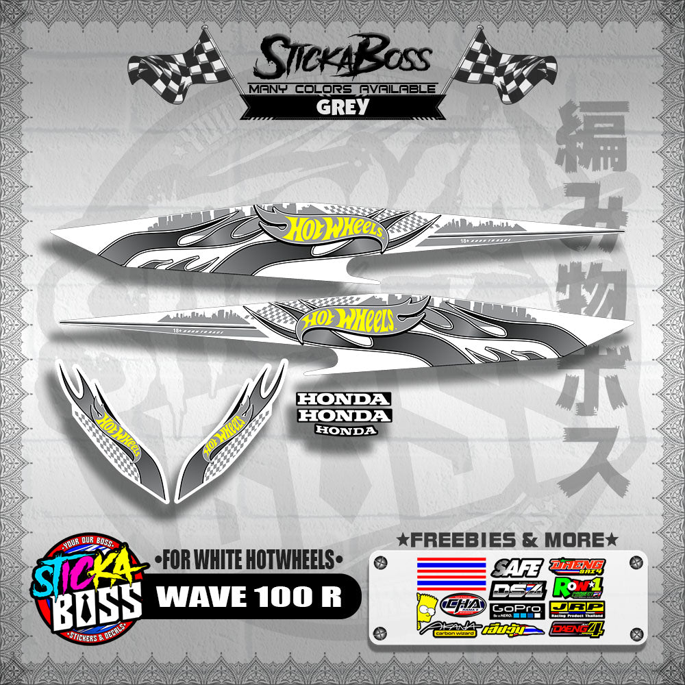WAVE 100 R 2018 DECALS ( FOR WHITE HOTWHEELS )【WITH FREEBIES】