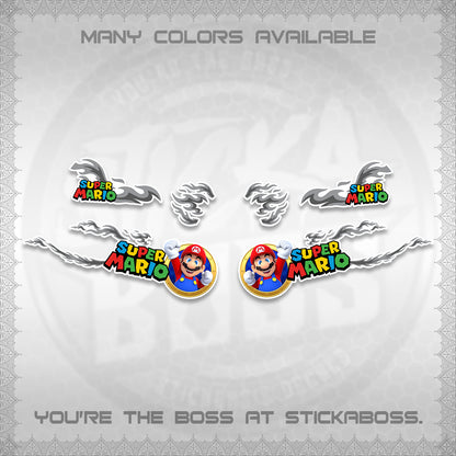FAZZIO FOR WHITE DECALS (FLAMES 02 SUPER-M MOTIF) STICKER KITS BY STICKABOSS
