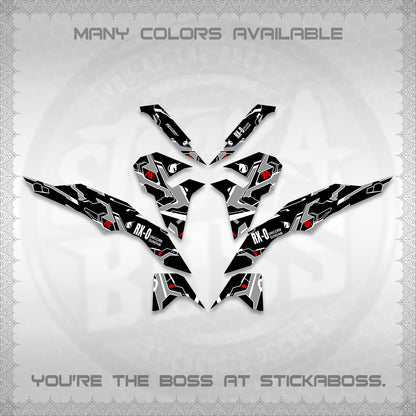 CLICK V3 VARIO DECALS (UNICORN GUNDAM DESIGN) STICKER DECALS By STICKABOSS