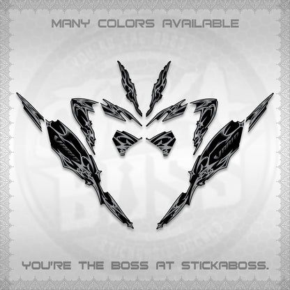 CLICK 125 V4 VARIO DECALS (2026 TRIBAL LIGHTNING DESIGN) STICKER KITS BY STICKABOSS